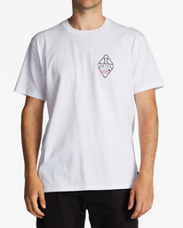 billabong, Andy Irons Diamond Short Sleeve T-Shirt, WHITE (wht) AI Diamond - T-Shirt for Men ABYZT01761
