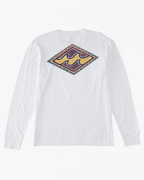 5 Crayon Wave - Maglietta a Maniche Lunghe da Uomo White ABYZT01981 Billabong