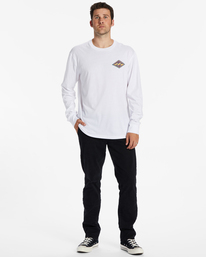 1 Crayon Wave - Maglietta a Maniche Lunghe da Uomo White ABYZT01981 Billabong