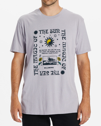 billabong, Magic Sun Short Sleeve T-Shirt, GREY VIOLET (gvo) MAGIC SUN SS ABYZT02028