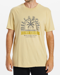 billabong, Goods Short Sleeve T-Shirt, STRAW (sta) GOODS SS ABYZT02029