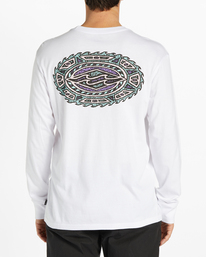 2 Crayon Wave - Longsleeve für Männer Weiss ABYZT02205 Billabong