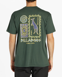 3 Austral Short Sleeve Wave Washed T-Shirt Green ABYZT02209 Billabong