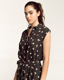 2 Little Flirt - Midi Shirt Dress for Women Black C3DR15BIP2 Billabong