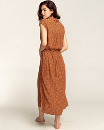 6 Little Flirt - Vestido-camisa midi para Mujer Marron C3DR15BIP2 Billabong