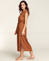 3 Little Flirt - Vestido-camisa midi para Mujer Marron C3DR15BIP2 Billabong
