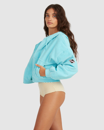 2 Tone On Tone 2022 - Kort Corduroy Jack voor Dames Blue C3JK13BIP2 Billabong