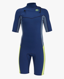 3 2/2mm Absolute - Chest Zip Short Sleeve Springsuit for Boys 8-16 Blue C42B50BIP2 Billabong