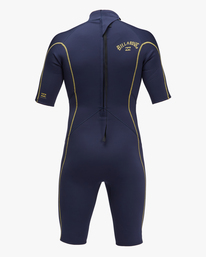 1 2/2mm Absolute - Back Zip Short Sleeve Springsuit for Men Blue C42M68BIP2 Billabong
