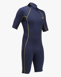 2 2/2mm Absolute - Back Zip Short Sleeve Springsuit for Men Blue C42M68BIP2 Billabong