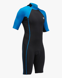 1 2/2mm Absolute 2022 - Back Zip Short Sleeve Springsuit for Men Blue C42M68BIP2 Billabong