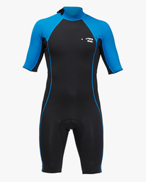 2 2/2mm Absolute 2022 - Back Zip Short Sleeve Springsuit for Men Blue C42M68BIP2 Billabong