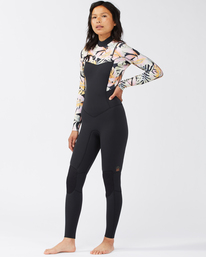 1 4/3mm Salty Dayz 2021 - Chest Zip Wetsuit for Women Black C44G50BIP2 Billabong