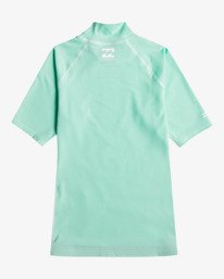 1 Logo - Short Sleeve UPF 50 Rash Vet for Women Green C4GY11BIP2 Billabong