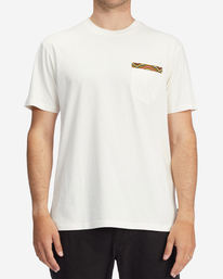 0 Brainwave - Camiseta con Bolsillo para Hombre Blanco D1SS59BIMU Billabong