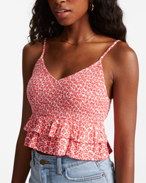 4 Stay Cool 2022 - Strappy Crop Top for Women Red D3TP16BIS2 Billabong
