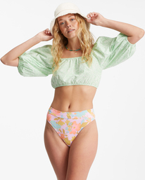 1 Tropic Sun 2022 - Puff Sleeve Crop Top for Women White D3TP17BIS2 Billabong