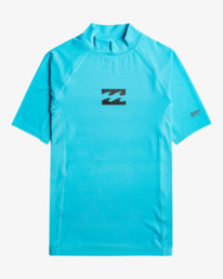 billabong, Waves All Day - Camisola protetora de manga curta para Rapazes 8-16, BRIGHT BLUE (btb) Waves All Day - Short Sleeve Rash Vest for Boys 8-16 EBBWR00101