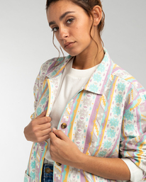3 Day Off - Trucker Jacket for Women Blue EBJJK00106 Billabong