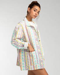 1 Day Off - Trucker Jacket for Women Blue EBJJK00106 Billabong