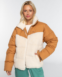 1 January Sherpa - Donsjack voor Dames Beige EBJJK00119 Billabong