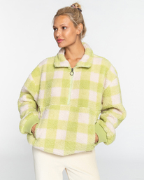 1 Time Off - Sudadera con Media Cremallera para Mujer Verde EBJPF00101 Billabong