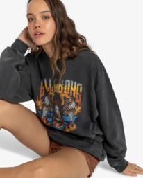 4 Thunder - Hooded Sweatshirt for Women Black EBJSF00150 Billabong