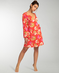 3 Hot Romance - Vestido Mini para Mujer Rojo EBJWD00111 Billabong