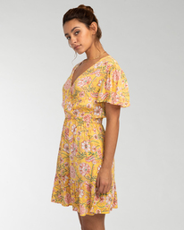 4 Spring Light - Korte wikkeljurk voor Dames Yellow EBJWD00120 Billabong