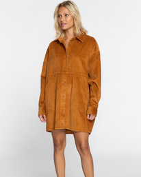 1 Winter Waves - Shirt Dress for Women Brown EBJWD00129 Billabong
