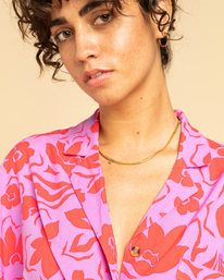 2 All Good Button Down Shirt Purple EBJWT00108 Billabong