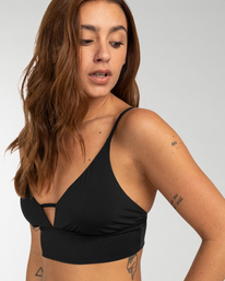 3 Sol Searcher - V-Neck Cami Bikini Top for Women Black EBJX300108 Billabong