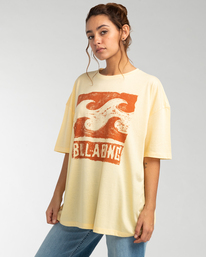 3 Hazy Day - T-shirt pour Femme Jaune EBJZT00113 Billabong