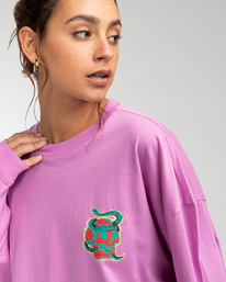 4 Beach - Long Sleeve T-Shirt for Women Purple EBJZT00138 Billabong