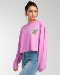 3 Beach - Long Sleeve T-Shirt for Women Purple EBJZT00138 Billabong
