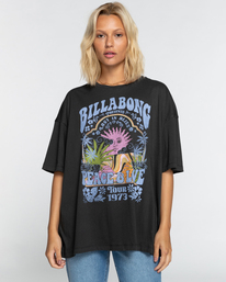 1 Peace And Love - T-Shirt für Frauen Schwarz EBJZT00176 Billabong