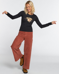 1 Show Peace - T-shirt met lange mouw voor Dames Black EBJZT00209 Billabong