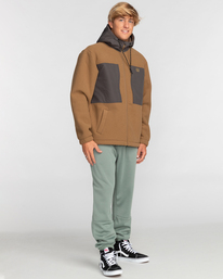 2 Boundary Sherpa - Hoodie met Rits voor Heren Brown EBYFT00123 Billabong