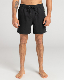 billabong, All Day Heritage Layback - Boardshort pour Homme, BLACK (blk) All Day Heritage Layback - Board Shorts for Men EBYJV00105