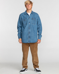 1 Ridge - Denim Overshirt for Men Blue EBYWT03000 Billabong
