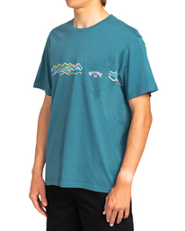 2 Spinner - Camiseta con Bolsillo para Hombre Azul EBYZT00116 Billabong