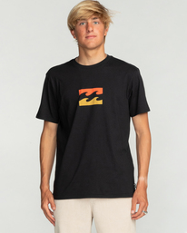 billabong, Team Wave - Camiseta para Hombre, BLACK (blk) TEAM WAVE SS EBYZT00144