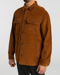 4 Bad Dog - Chemise en velours côtelé pour Homme Marron F1SH21BIF2 Billabong
