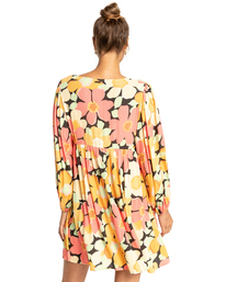 3 Secret Wish - Jurk met Lange Mouwen voor Dames Brown F3DR13BIF2 Billabong