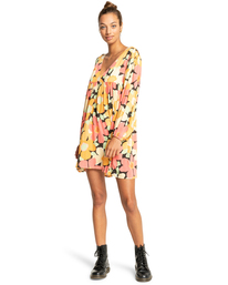 2 Secret Wish - Jurk met Lange Mouwen voor Dames Brown F3DR13BIF2 Billabong