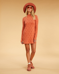 2 Salty Blonde Coconut Flowers 2022 - Robe moulante pour Femme Marron F3DR21BIF2 Billabong