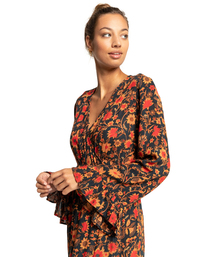 2 Love Sun - Robe kimono longue pour Femme Noir F3DR22BIF2 Billabong