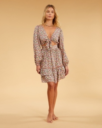 1 Salty Blonde Ditsy Dreamer - Robe courte pour Femme Marron F3DR30BIF2 Billabong