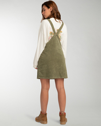 1 Easy Lining - Robe salopette en velours côtelé pour Femme Marron F3DR34BIF2 Billabong