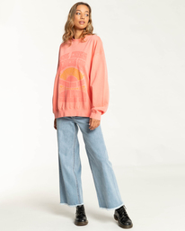 2 Ride In - Sweat oversize pour Femme Rose F3FL25BIF2 Billabong